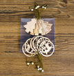 Christmas decorations wooden hollow pendant box