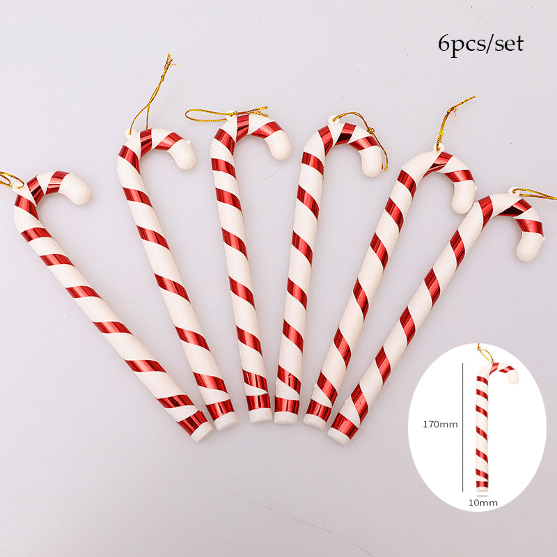 Christmas Tree Cane Old Man Decoration Props Christmas Pendant