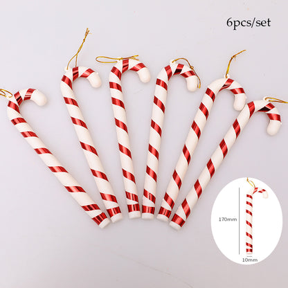 Christmas Tree Cane Old Man Decoration Props Christmas Pendant