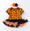 Halloween Pumpkin Short Sleeve Romper