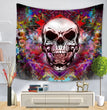 Skull Halloween digital print tapestry hung tablecloth beach towel