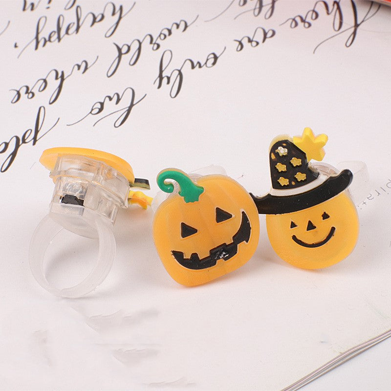 Halloween props gift glowing ring pumpkin lantern