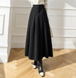 Women's Fashion High Waist Korean Style Woolen Large Swing Skirt