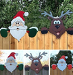 Christmas Themed Fence Garden Top Decoration