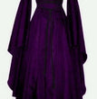 Halloween Long Sleeve Round Collar Belt Irregular Ladies Dress Halloween Witch Costume