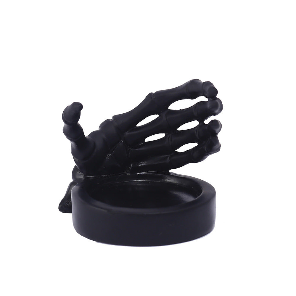 Skull Hand Guard Candlestick Base Halloween Furnishings Jewelry Storage Tray