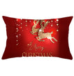 Christmas peach leather pillowcase