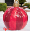 Christmas Ornament Ball Outdoor Pvc 60CM Inflatable Decorated Ball PVC Giant Big Large Balls Xmas Tree Decorations Toy Ball