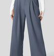 Women's Solid Color Casual Suit Pants With Real Pockets