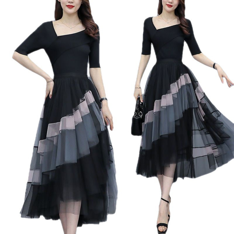 New Women's Summer Adult Lady Like Woman Western Style Youthful-looking Lightly Mature Fashion Tulle Skirt
