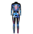 Skeleton 3D Digital Printing Women's Halloween Jumpsuit