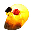 Skull Lamp Resin Ghost Skeleton Head LED Electronic Candle Light Haunted House Halloween Party Scene Props Lamp