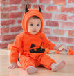 Halloween pumpkin hooded jumpsuit
