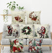 Christmas linen pillowcase