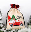Christmas ornament forest old man car gift bag