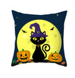 Halloween new pumpkin black cat pillowcase