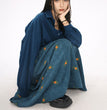 Women's Ancient Corduroy Embroidered Skirt Overknee Dress