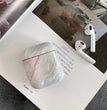 Compatible with Apple, White Marble Case for Airpods Earphone Case