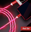 Compatible with Apple, Flowing Ligh Magnetic Streamer Data Line Cable for Iphone Android Typec