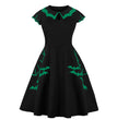 Halloween bat embroidered dress