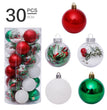 6cm/30Pcs transparent christmas ball set