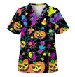Digital Printed Halloween Short Sleeve Overalls Top