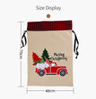 Christmas ornament forest old man car gift bag