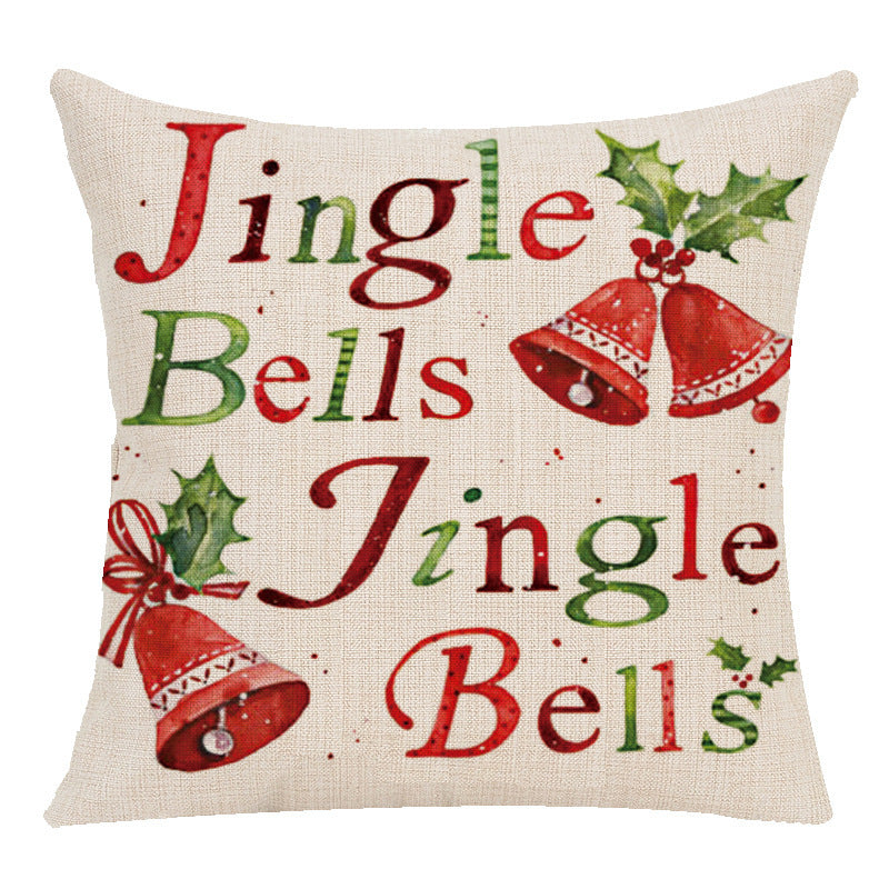Christmas linen pillowcase
