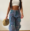 Women's Low Waist Denim Overalls