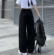 Women's Korean Style Black Casual Pants