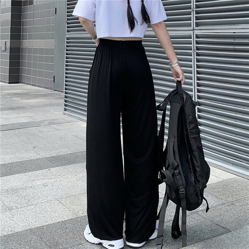 Women's Korean Style Black Casual Pants