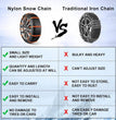 Reusable Snow Tire Chains for Trucks & Suvs,Emergency Anti-Skid Traction Chains,Heavy Duty Plastic Wheel Cables for Winter Driving on Snow/Ice & Muddy Roads