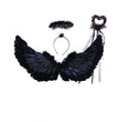 Wings Props Flower Girl Dress Up Halloween Christmas Show Feather Wings