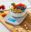 Food Kitchen Scale, Digital Weight Grams and Oz for Cooking, Baking, Meal Prep, and Diet, Medium, Gray