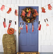 Halloween Horror Knife Flag Pulling Horror Curtain Bed Sheet