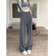 Straight High Waist Slimming Loose And Simple Casual Pants