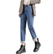Women's Jeans Fleece-lined High Waist Spring And Autumn Clothing