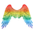 Halloween unisex oversized black white angel wings