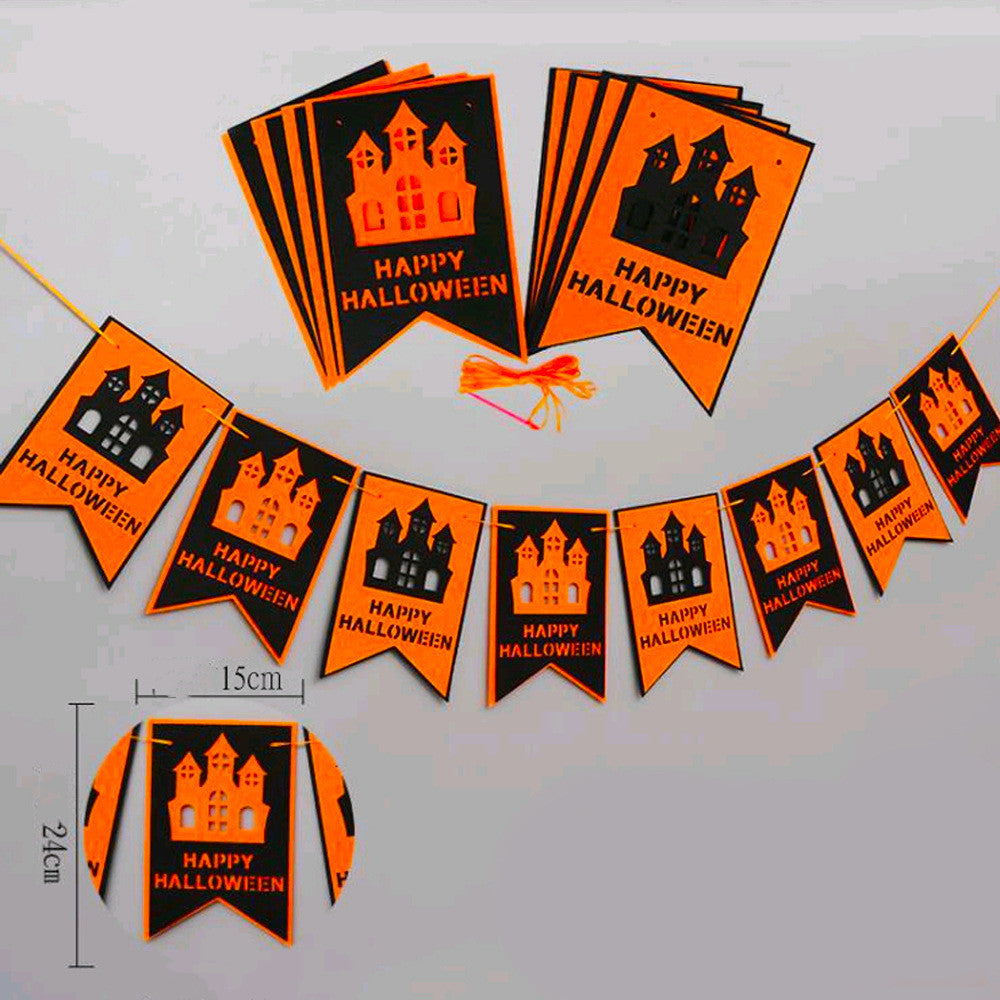 Halloween Double-layer Felt Cloth Holiday Party Shopping Mall Store Window Ornaments
