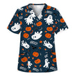 Digital Printed Halloween Short Sleeve Overalls Top