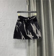 Summer High Waist Slim Personalized Pattern Denim Skirt