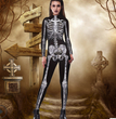 AliExpress Explosive Halloween Skull Digital Printed Skinny Jumpsuit