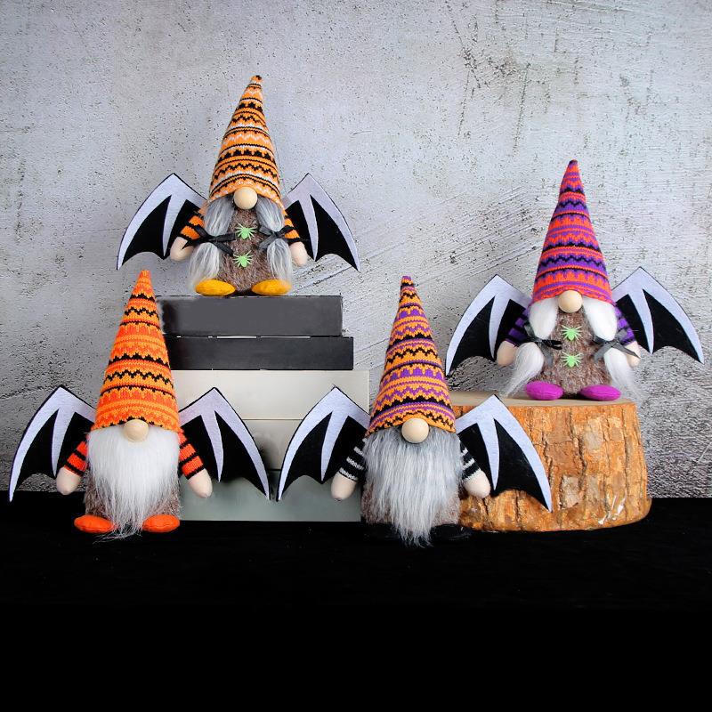 Halloween Wings Doll Cute Faceless Doll Ghost Festival Knitted Plush Doll