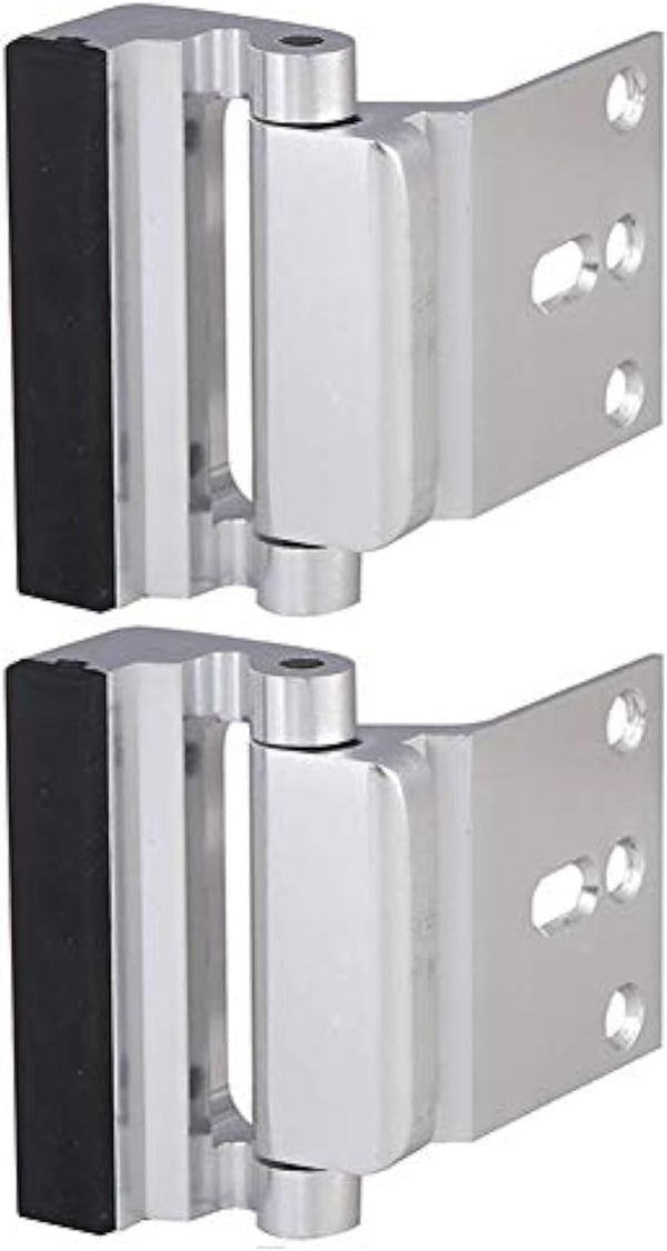 Door Reinforcement Lock, 2-Pack, Silver