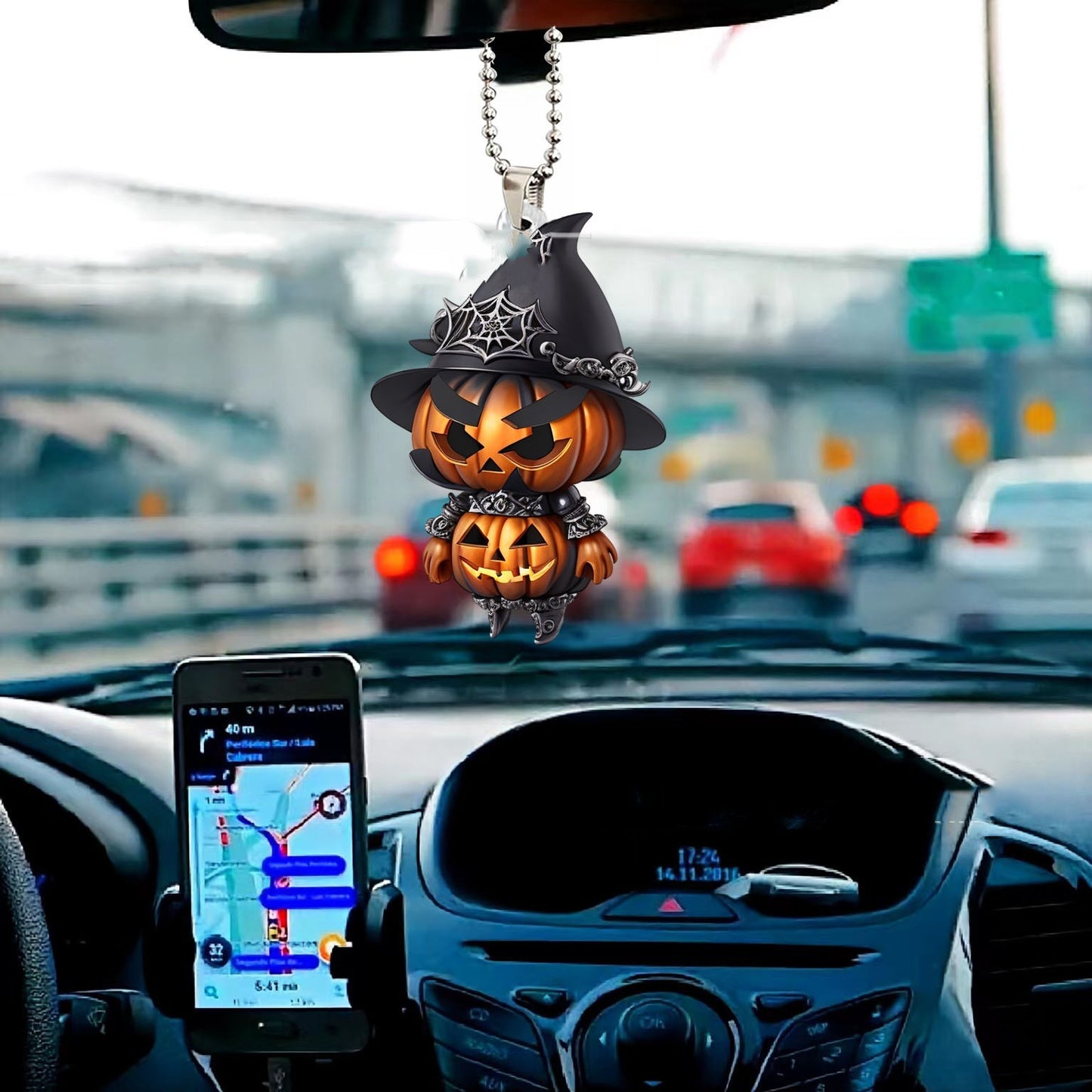 Halloween Christmas Pumpkin Dwarf Automobile Hanging Ornament