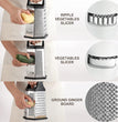 Professional Box Grater,Nonstick Coating Stainless Steel with 6 Sides - Vegetable Chopper, Kitchen Cutter, Shredder for Cheese & Vegetables (6-In-1)