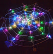 Halloween Ghost Festival Colorful LED Glowing Spider Web