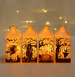 Halloween Pumpkin Lamp Decorations Children's Portable Small Night Lamp Cage Desktop Decoration Layout Props