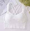 Sexy Women Tops Back Cross Strap Tank Top Push up Running Sports Bra Breathable Soft Fitness Beauty Solid Color Yoga Bra