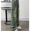 Deconstructed Design Washed Jeans For Women